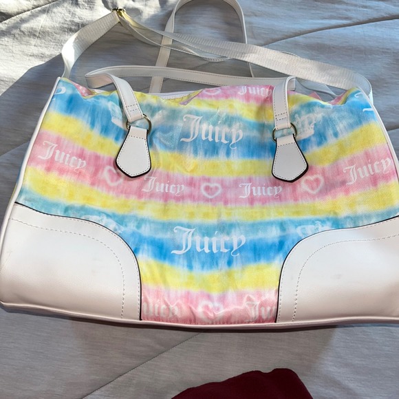 Juicy Couture Tie Dye Weekender Bag Purse Carry On NWT. Does have some scuffs. - Picture 4 of 16